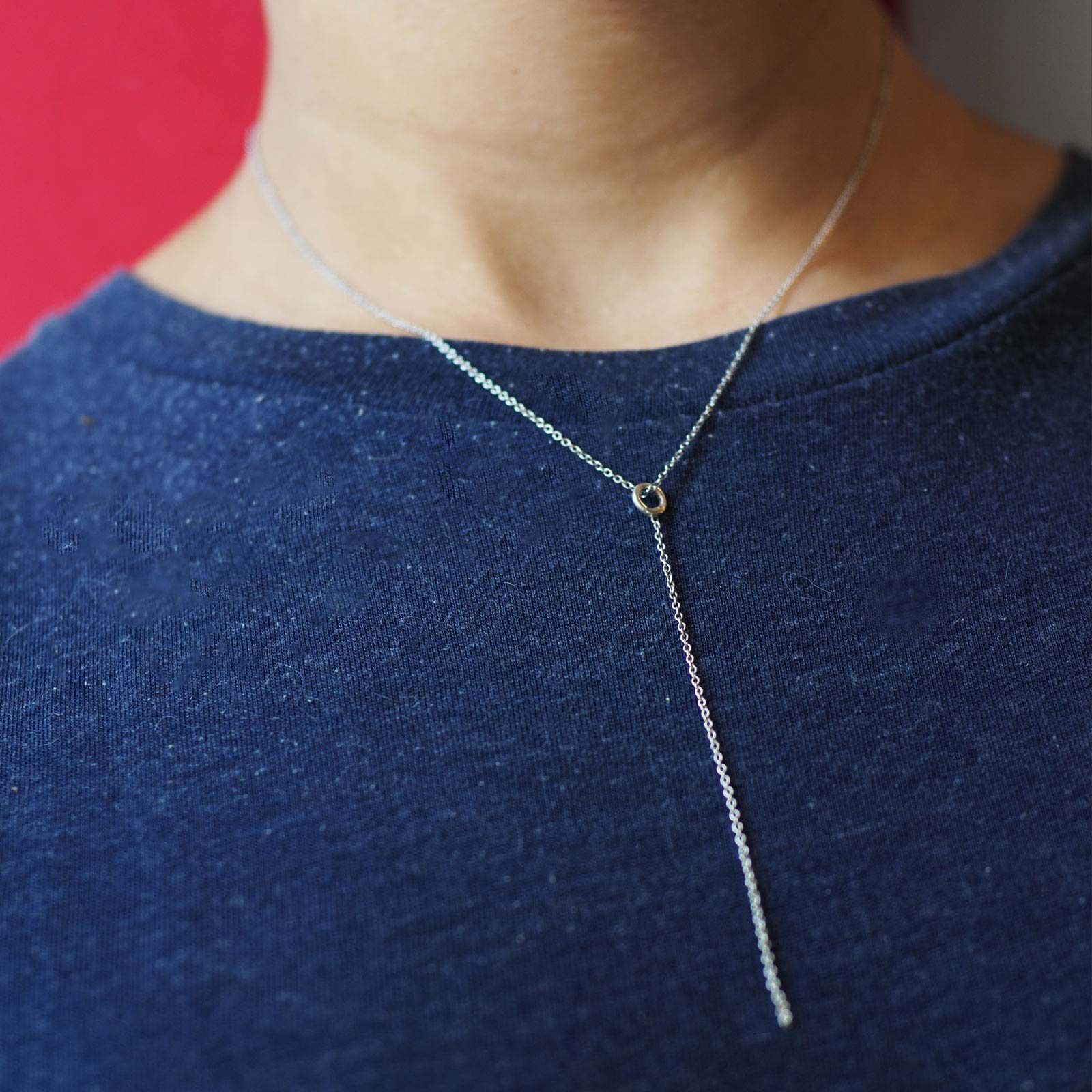 sterling silver lariat necklace